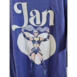 Canvas , jan , graphic woman , purple , large t shirt